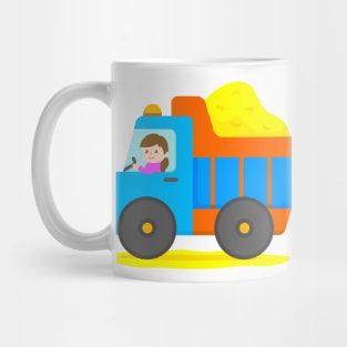 Dump Truck on Construction Site Mug